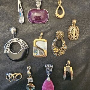 Lia Sophia Gold, Black, Purple and Pink Multi-Pendant Assortment